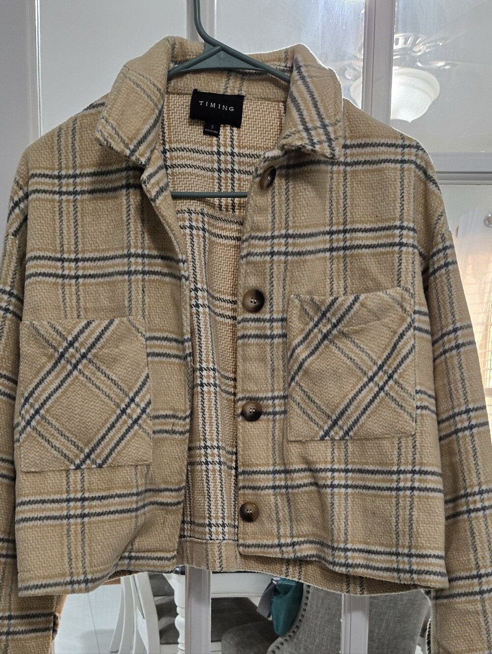 Timing Yellow/blue Plaid Lightweight Shirt Jacket